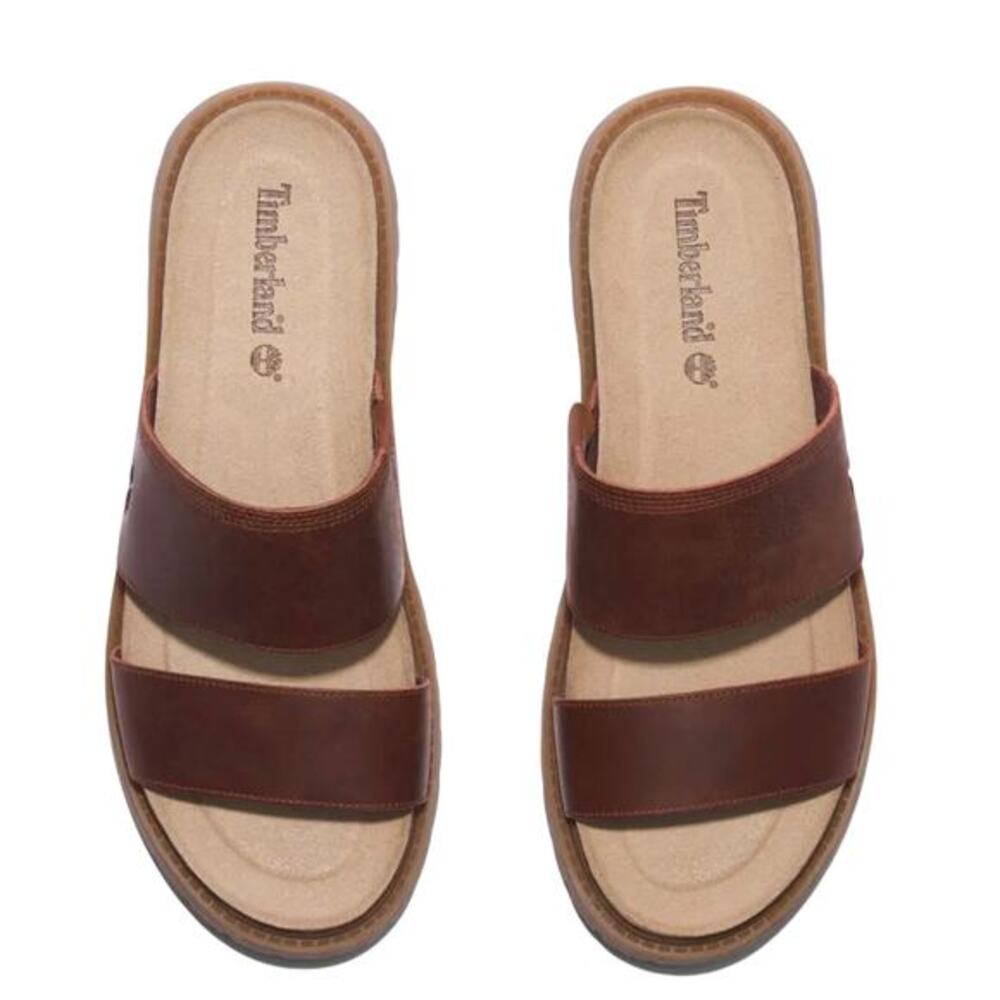 Timberland Clairemont Way Slide Sandal - Size: 9.5 - Dark Red Full Grain